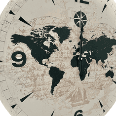 Nástěnné hodiny velké Mapa Světa 60 cm