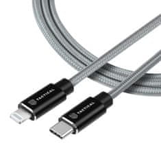 Tactical Fast Rope Aramid Cable USB-C/Lightning MFi 1m Grey 8596311153204