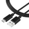 Smooth Thread Cable USB-A/USB-C 2m Black