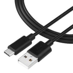 Tactical nabíjací kábel USB-A/USB-C 0.3m-Černá KP11571