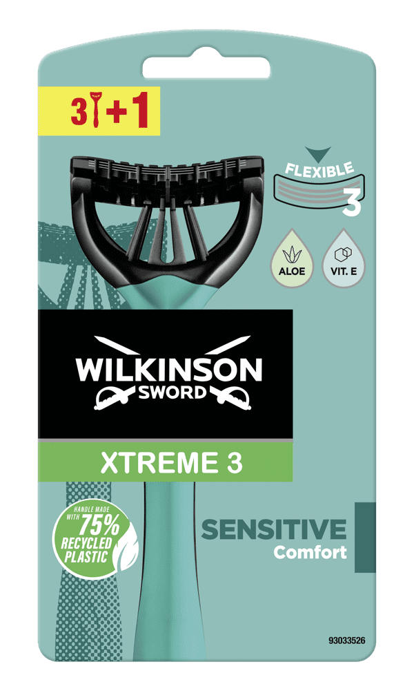 Wilkinson Xtreme3 Sensitive Comfort pánský jednorázový holicí strojek (3+1 ks)