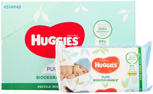 Huggies Pure Biodegradable 12 x 56ks