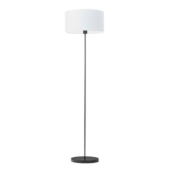 LYSNE.PL Klasická stojací lampa s válcovým stínítkem, lampa s nožním spínačem do obývacího pokoje, WERONA, černá