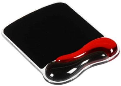 Opěrka zápěstí ke klávesnici Duo Gel pod myš, červená (62402) gelová odolná protiskluzová spodní strana ergonomická podložka pod zápěstí zápěstní podpora
