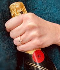Amen Růžově pozlacený stříbrný prsten se zirkony Rosary ACORB (Obvod 52 mm)