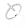 Třpytivý stříbrný prsten se zirkony Diamonds RCRBBZ (Obvod 52 mm)