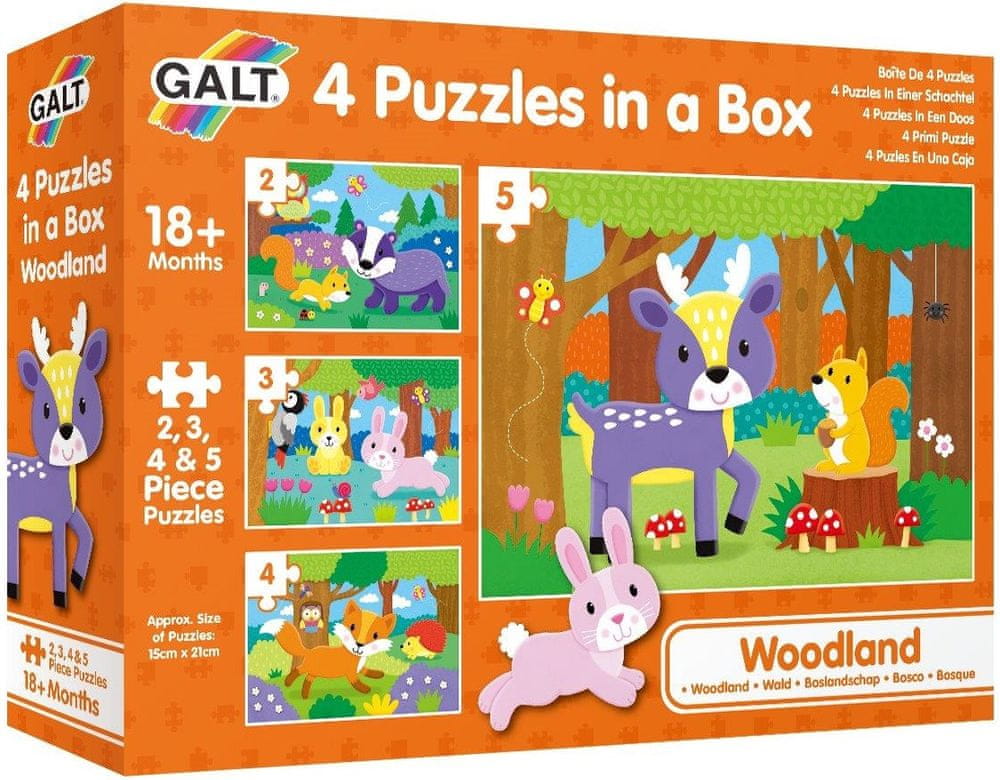Levně Galt 4 Puzzle v krabici - V lese