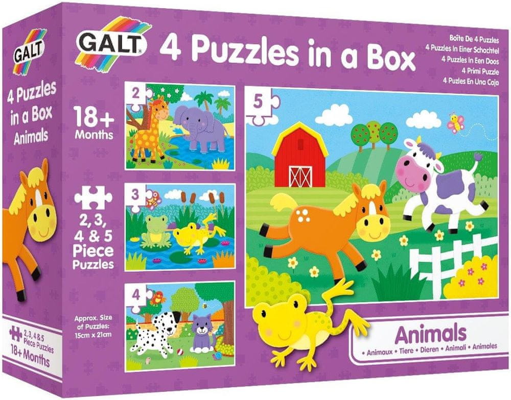 Galt 4 Puzzle v krabici - Zvířátka