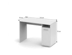 KONDELA PC stůl, bílá, Singa 21