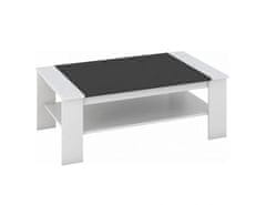 KONDELA Konferenční stolek, bílá / černá, BAKER