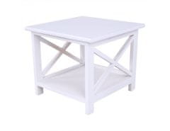 KONDELA Noční stolek, 1 košík, bílá, RAFAELLO