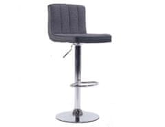 KONDELA Barová židle, šedá / černá / chromovaná, HILDA