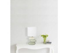 KONDELA Keramická stolní lampa, bílá / šedá, QENNY TYP 4