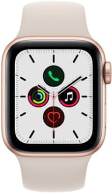 Chytré hodinky Apple Watch SE MKQ03HC/A pro běhání EKG sledování tepu srdeční činnost monitorování aktivity notifikace online platby Apple Pay tréninkové programy přehrávání hudby notifikace volání