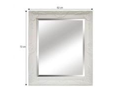 KONDELA Zrcadlo, bílý dřevěný rám, MALKIA TYP 13