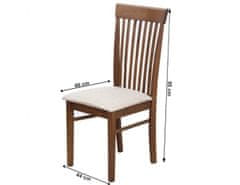 KONDELA Židle, ořech / světlehnědá látka, ASTRO NEW