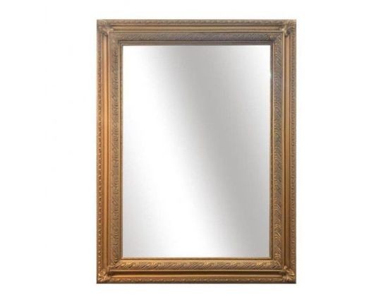 KONDELA Zrcadlo, dřevěný rám, zlatá, MALKIA TYP 15