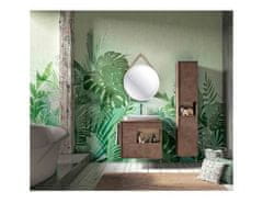 KONDELA Zrcadlo, bambus/bílá, LEMI 1
