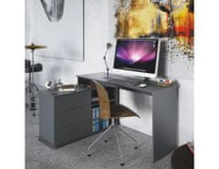 KONDELA Univerzální rohový PC stůl, grafit, TERINO