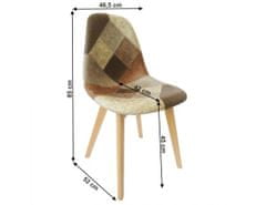 KONDELA Jídelní židle, patchwork/buk, SALEVA