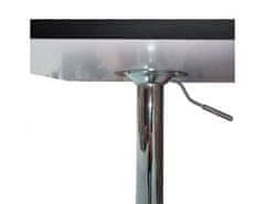 KONDELA Barový stůl s nastavitelnou výškou, černá, 84-110, FLORIAN