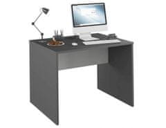 KONDELA PC stůl, grafit / bílá, RIOMA NEW TYP 12