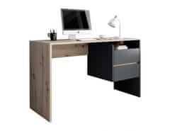 KONDELA PC stůl, dub artisan/grafit-antracit, TULIO