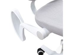 KONDELA Rostoucí židle s podnoží a šlemi, šedá/bílá, ANAIS