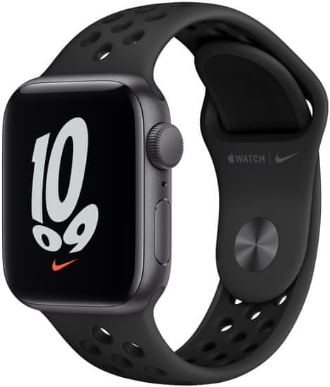 Apple Watch Nike SE, 40mm Space Grey Aluminium Case with Anthracite/Black Nike Sport Band (MKQ33HC/A)
