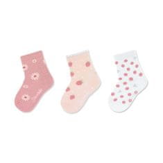 Sterntaler ponožky dívčí 3 páry růžové, jahůdky 8322125, 26