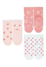 Sterntaler ponožky dívčí 3 páry růžové, jahůdky 8322125, 26