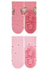 Sterntaler ponožky ABS protiskluzové chodidlo AIR, 2 páry, koník, růžové 8032130, 18