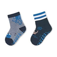 Sterntaler ponožky protiskluzové ABS chlapecké 2 páry tmavě modré, kotva 8002122, 18
