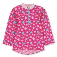Sterntaler plavky tričko dlouhý rukáv dívčí UV 50+ růžové s hvězdicemi 2502164, 74/80