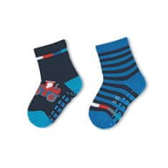 Sterntaler ponožky protiskluzové ABS chlapecké 2 páry tmavě modré bagr 8002120, 18