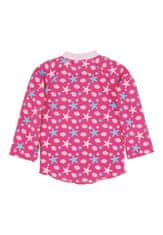 Sterntaler plavky tričko dlouhý rukáv dívčí UV 50+ růžové s hvězdicemi 2502164, 74/80
