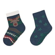 Sterntaler ponožky protiskluzové ABS 2 páry vánoční 8102112, 18