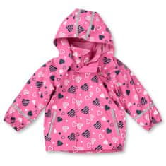 Sterntaler bunda do deště s odpínací fleece mikinou, růžová, 74