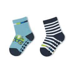 Sterntaler ponožky protiskluzové ABS chlapecké 2 páry modré bagr 8002120, 18