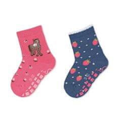 Sterntaler ponožky protiskluzové ABS dívčí 2 páry růžové, kůň 8002124, 26