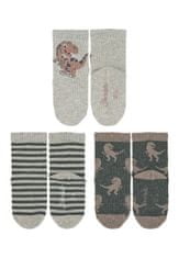 Sterntaler ponožky zimní 3páry, chlapecké dinosauři šedé 8422120, 22