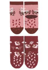 Sterntaler ponožky na lezení protiskluzové 2 páry srnka, červené 8112124, 22
