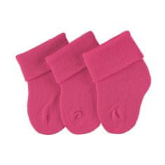 Sterntaler Ponožky novorozenecké 3 páry tmavě růžové 8211900, 0