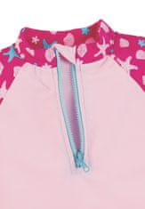 Sterntaler plavky tričko krátký rukáv dívčí UV 50+ růžové mořský koník, hvězdice 2502154, 74/80