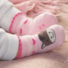 Sterntaler kojenecké ponožky 3 páry dívčí růžové koník 8411921, 16