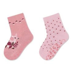Sterntaler ponožky protiskluzové ABS 2 páry srnka, růžové 8102123, 18
