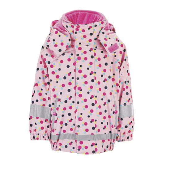 Sterntaler bunda do deště růžová s odepínací fleece mikinou puntíky 5652014, 80