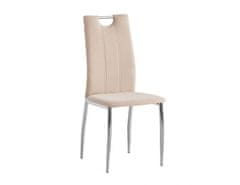 KONDELA Jídelní židle, béžová Dulux Velvet látka / chrom, OLIVA NEW
