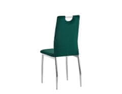KONDELA Jídelní židle, smaragdová Velvet látka / chrom, OLIVA NEW