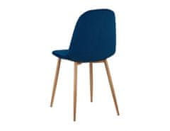 KONDELA Židle, modrá Velvet látka / buk, LEGA